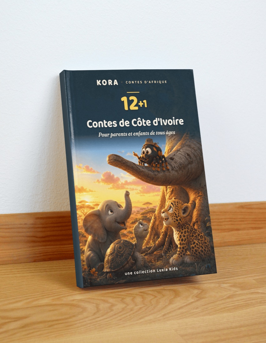 Le livre Kora posé dans un intérieur